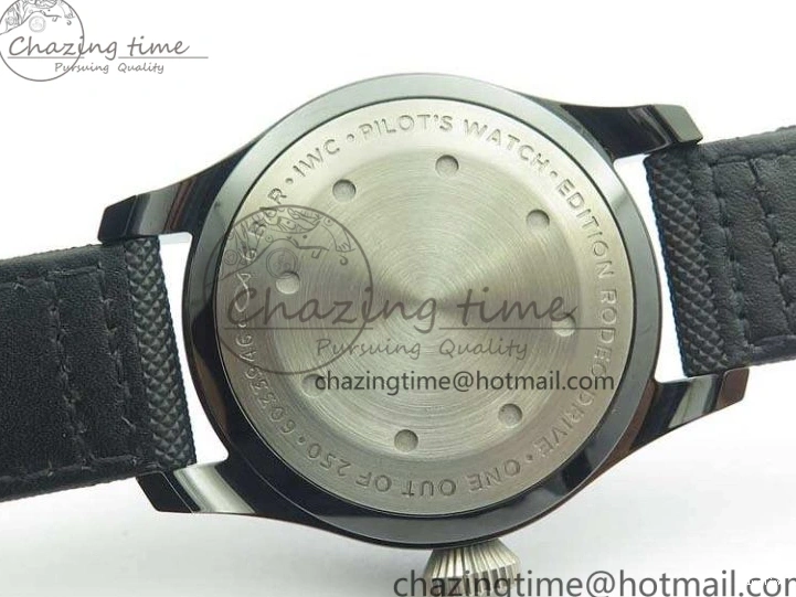 MIROTIME 0104 Supportive Big Pilot Real PR IW502003 Real Ceramic ZF 1:1 Best Edition On Black Calfskin Strap A51111 V 7238